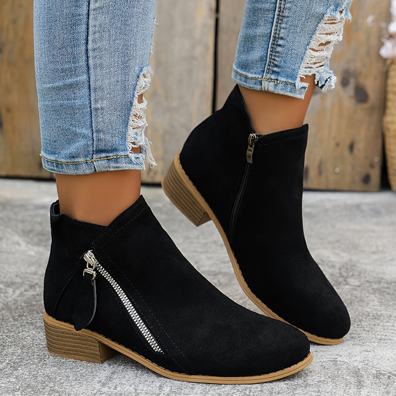 Botine elegante cu fermoar