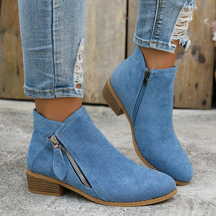 Botine elegante cu fermoar
