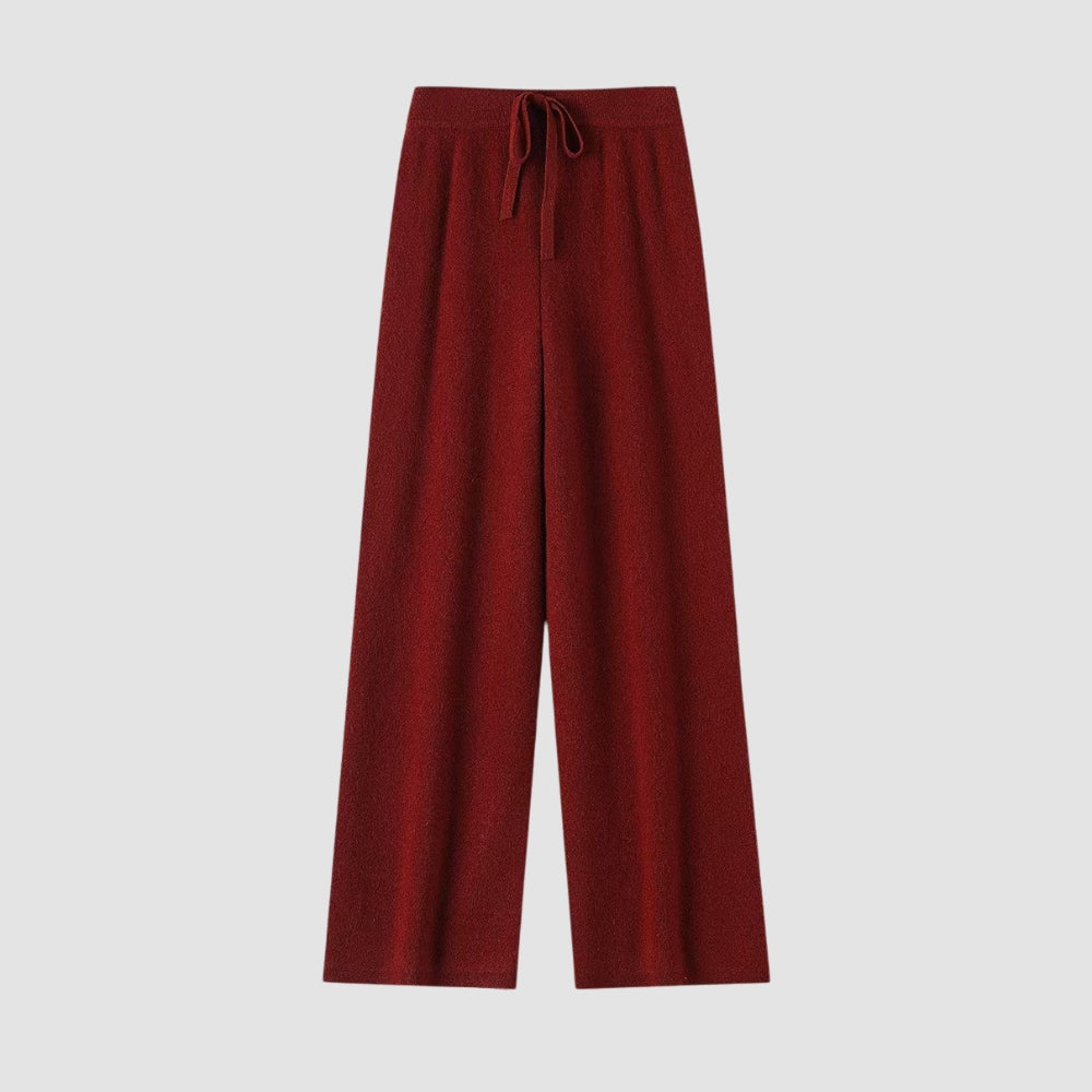 Pantaloni cu Talie Înaltă și Picior Larg