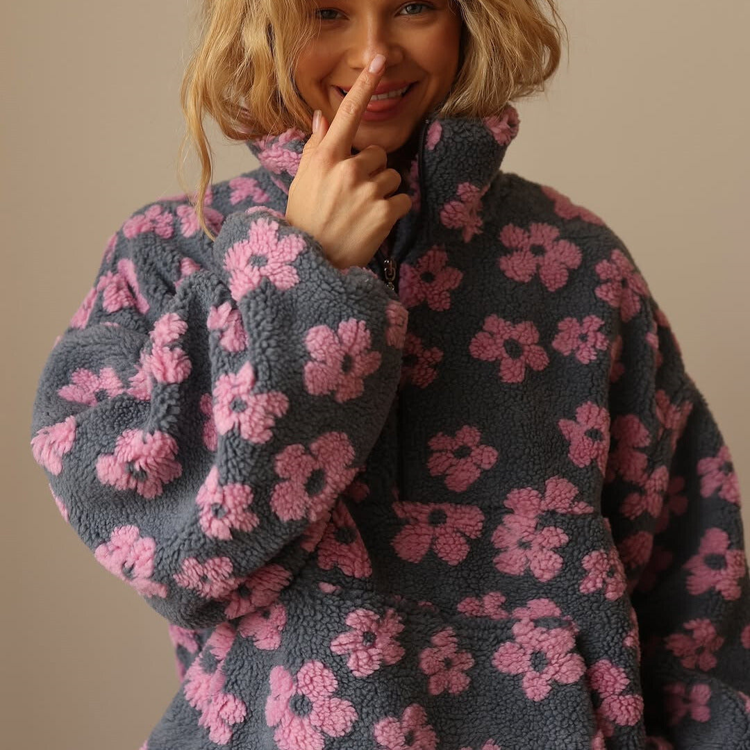 Marilena | Jachetă caldă din fleece Bloom