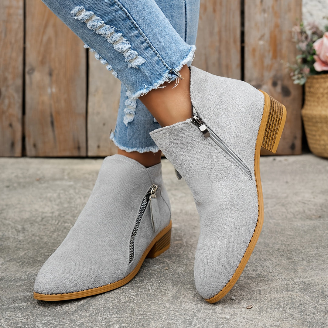 Botine elegante cu fermoar