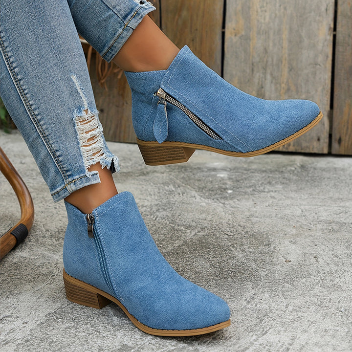 Botine elegante cu fermoar