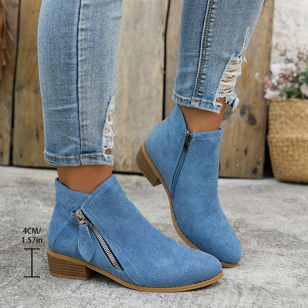 Botine elegante cu fermoar