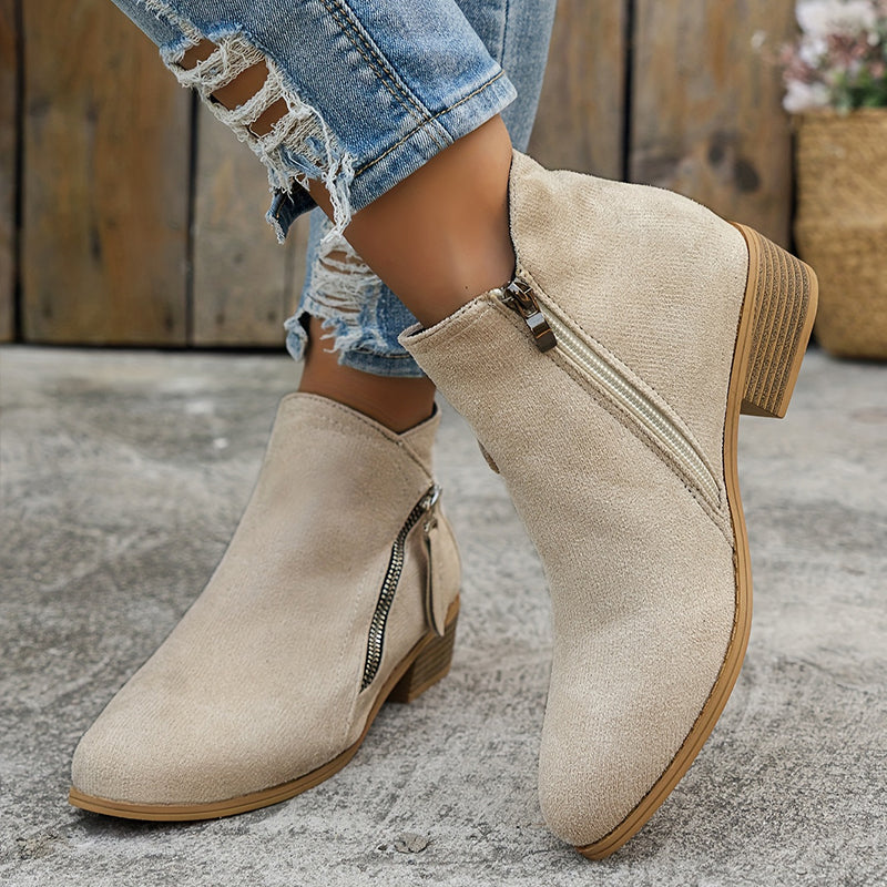 Botine elegante cu fermoar
