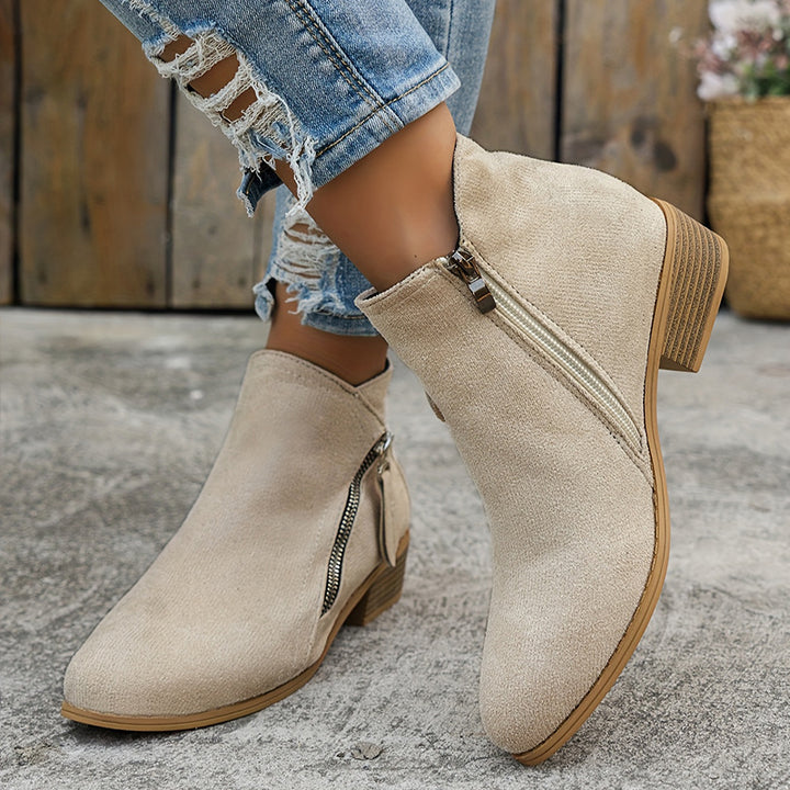 Botine elegante cu fermoar