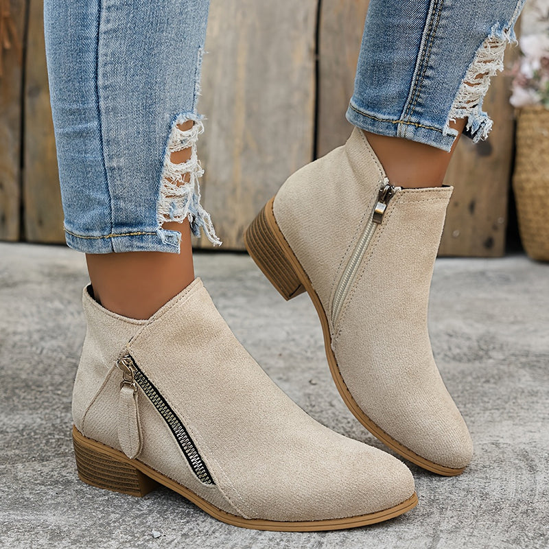 Botine elegante cu fermoar