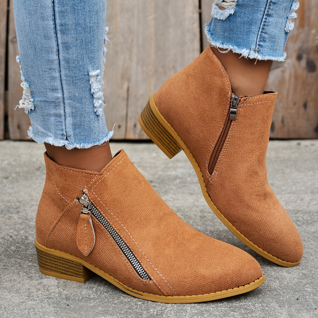 Botine elegante cu fermoar