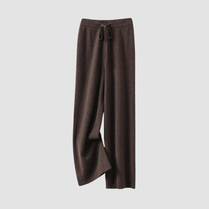 Pantaloni cu Talie Înaltă și Picior Larg