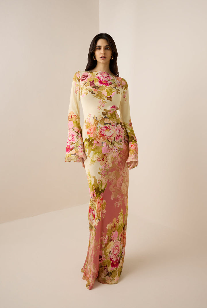 ALINA – ROCHIE ROMANTICĂ FLORALĂ GLISANTĂ