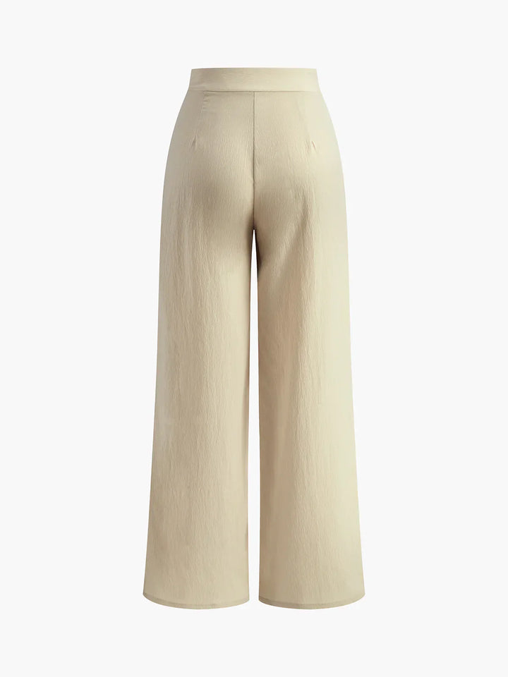 Pantaloni Largi Plisati Stil Oldmoney