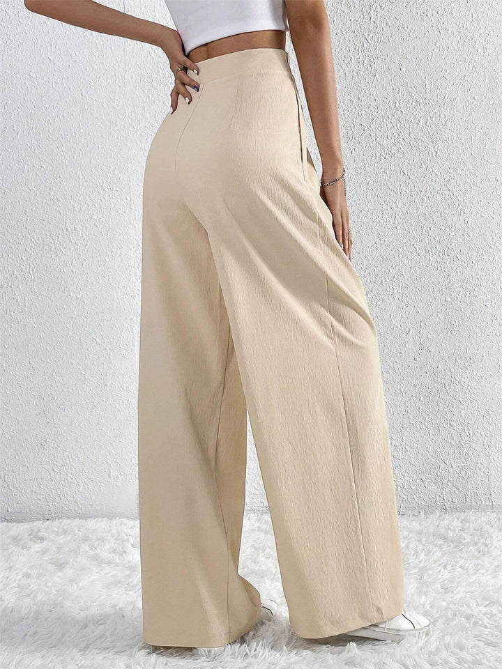 Pantaloni Largi Plisati Stil Oldmoney