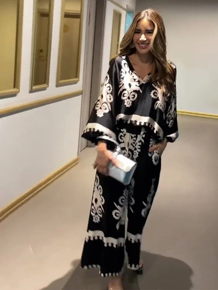 MILANI – COMPLET DE PANTALONI CU PRINT IRREGULAT