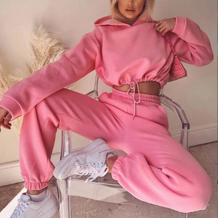 Set confortabil de loungewear cu glugă