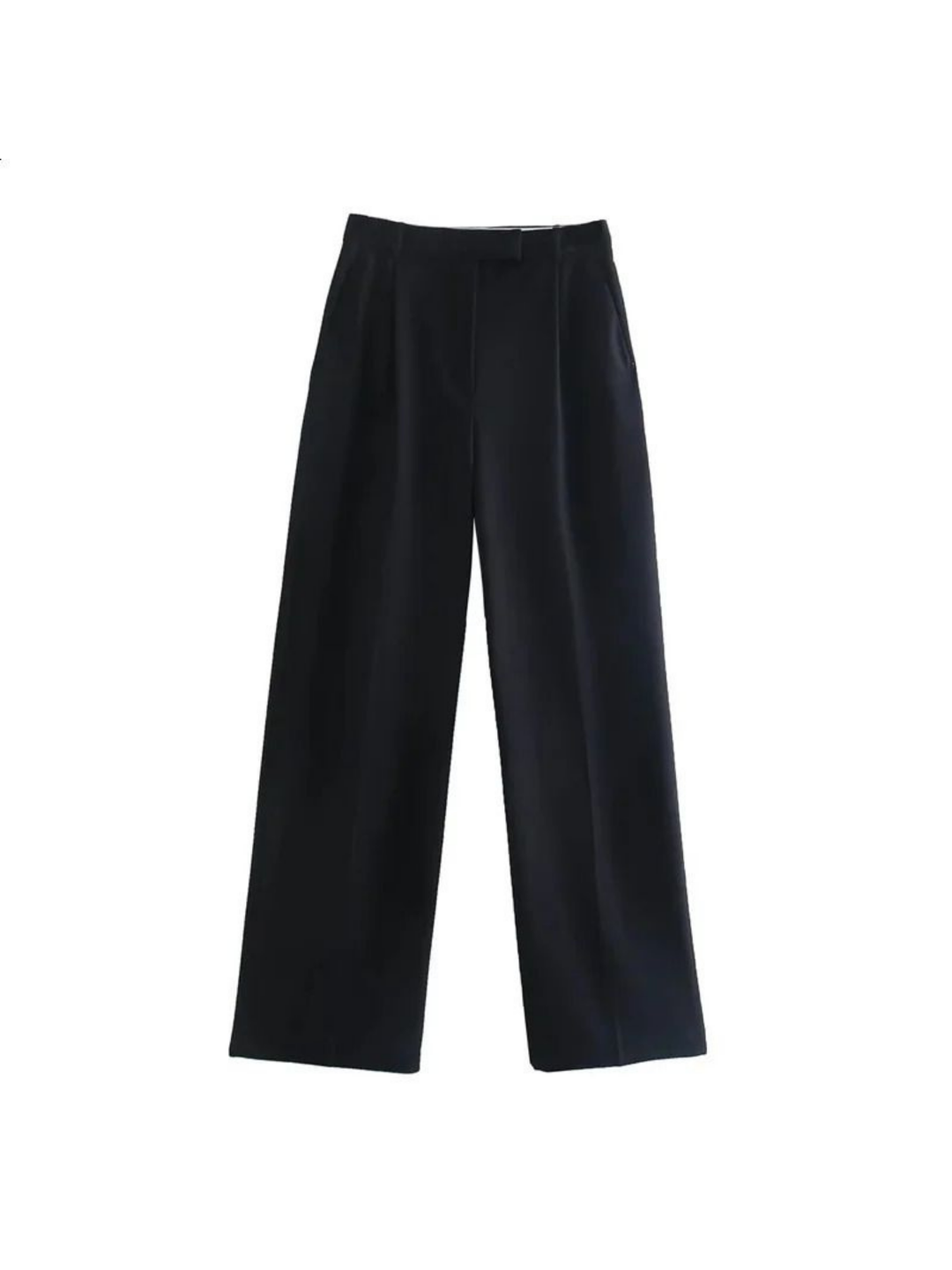 Pantaloni Eleganți Casual, Lejeri, cu Talie Înaltă și Croială Dreaptă
