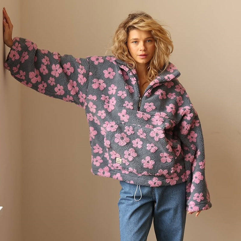 Marilena | Jachetă caldă din fleece Bloom