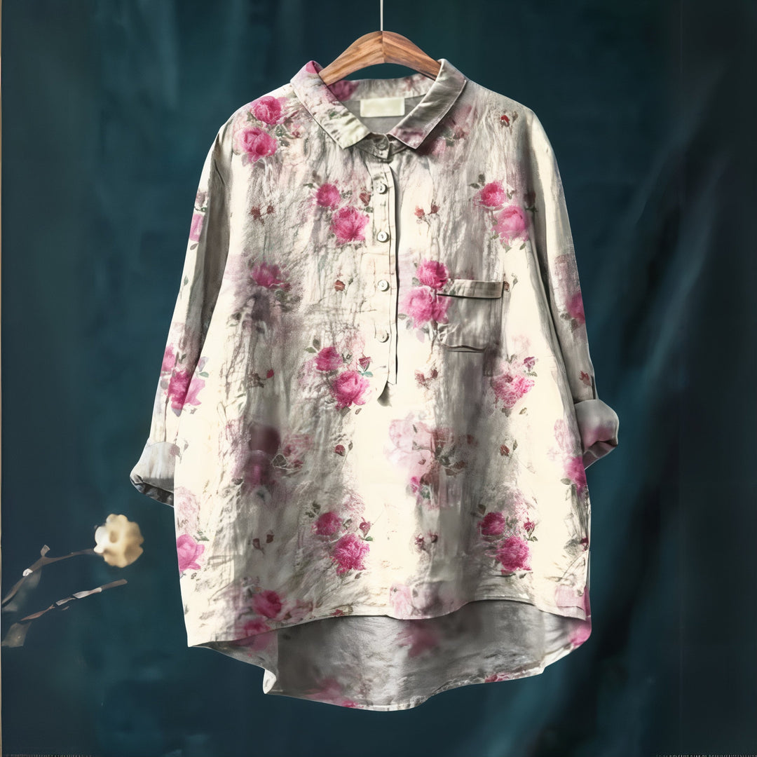 Fiona | Bluză cu Print Floral Romantic