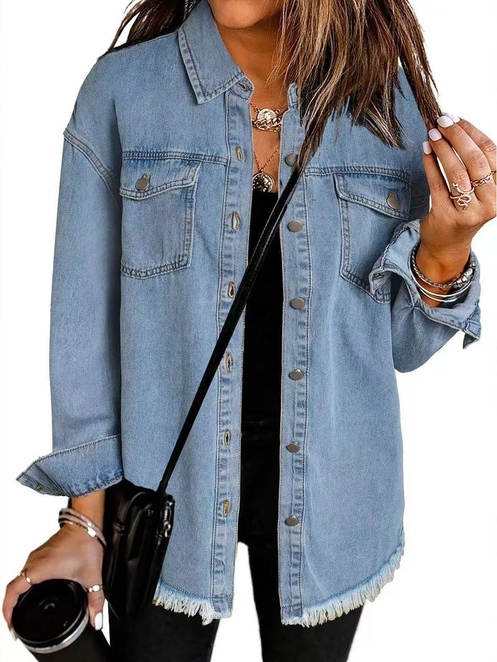 Jachetă oversized din denim