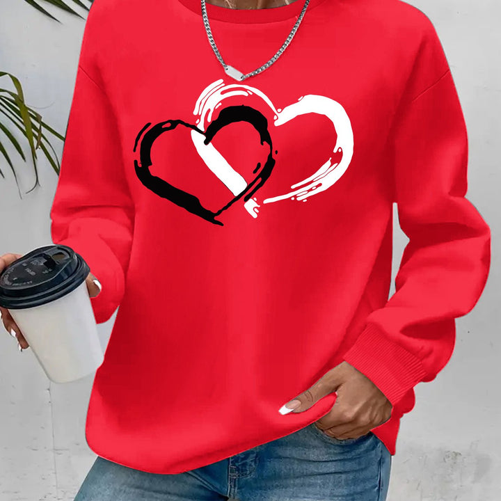 ZOEY – SWEATSHIRT GRAFIC CU DOUĂ INIMI
