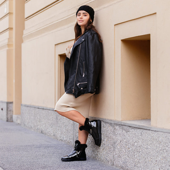 Gianina | Botine Elegante Învelite Crystal