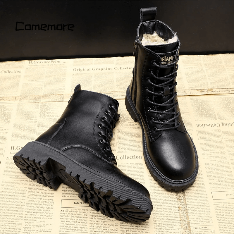 Helena™ - Botine cu șireturi și interior căptușit