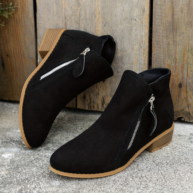 Botine elegante cu fermoar
