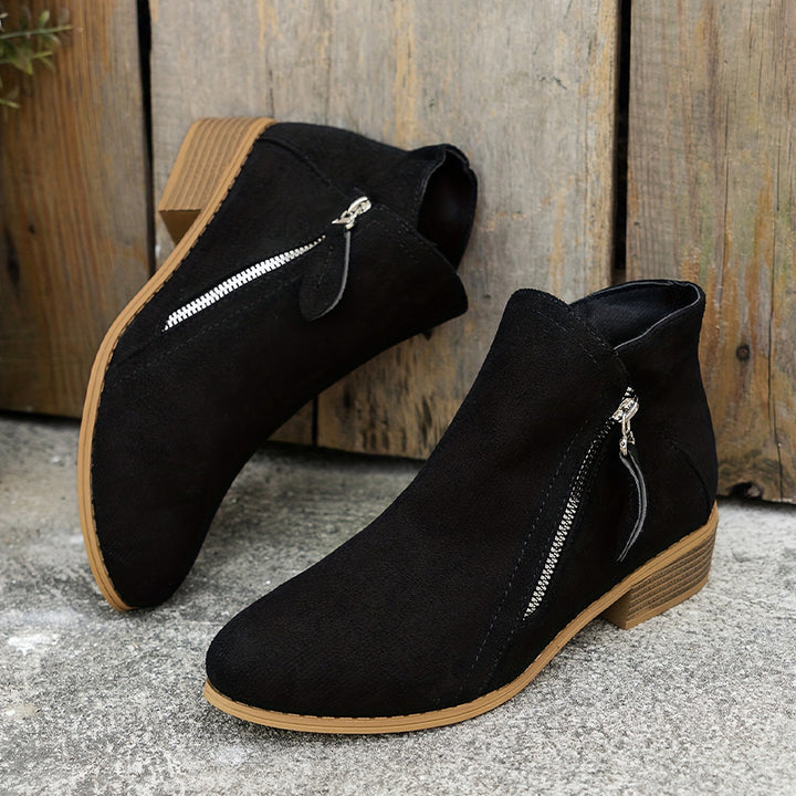 Botine elegante cu fermoar