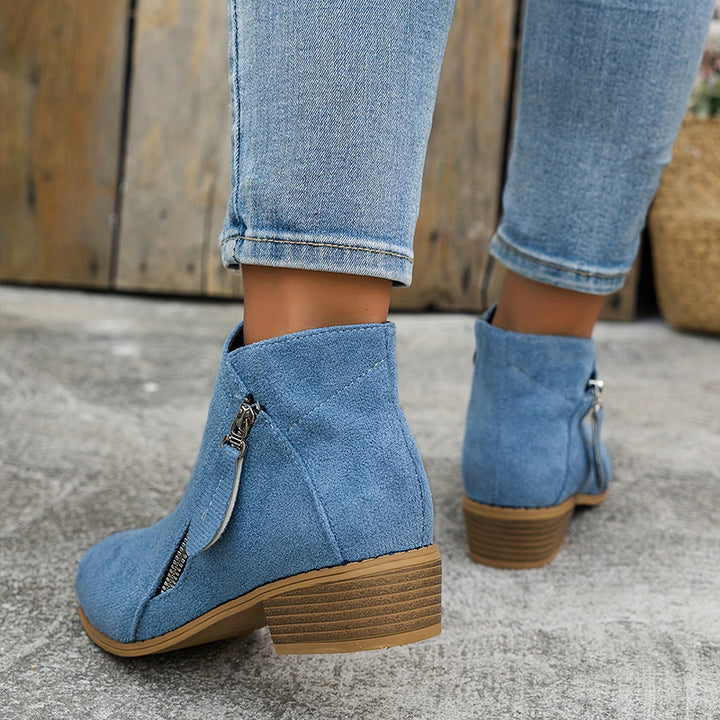 Botine elegante cu fermoar