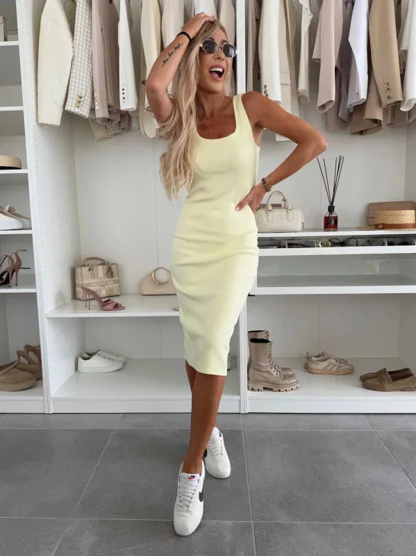 Manon | Rochie Midi Confortabilă & Vest
